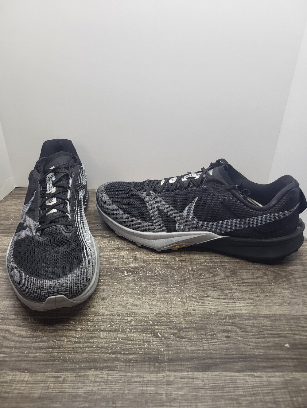 Nike Terra Kiger 10 Vibram Black Grey Men Trail Running Shoes Sneaker Men's 14